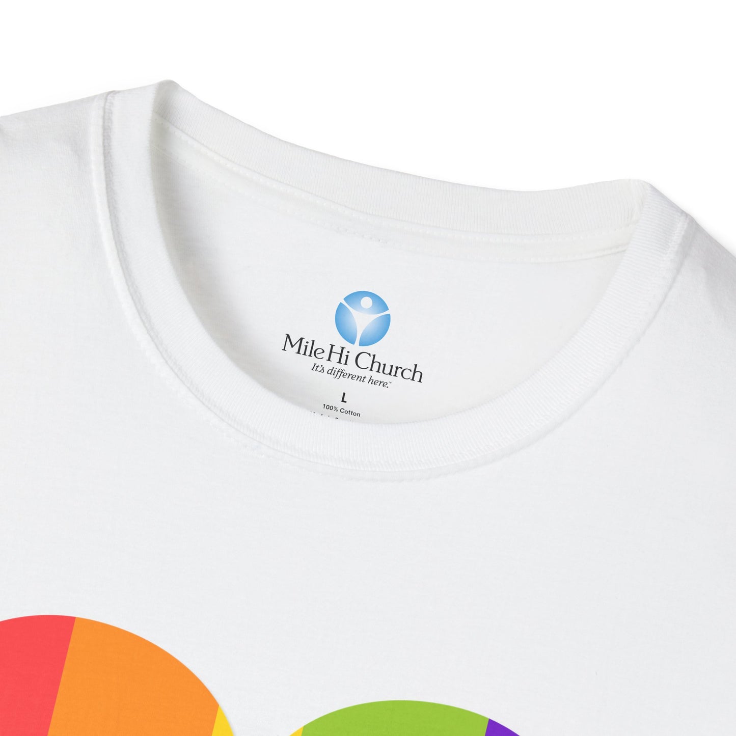 Pride Heart Unisex Softstyle T-Shirt - Celebrate Love and Equality