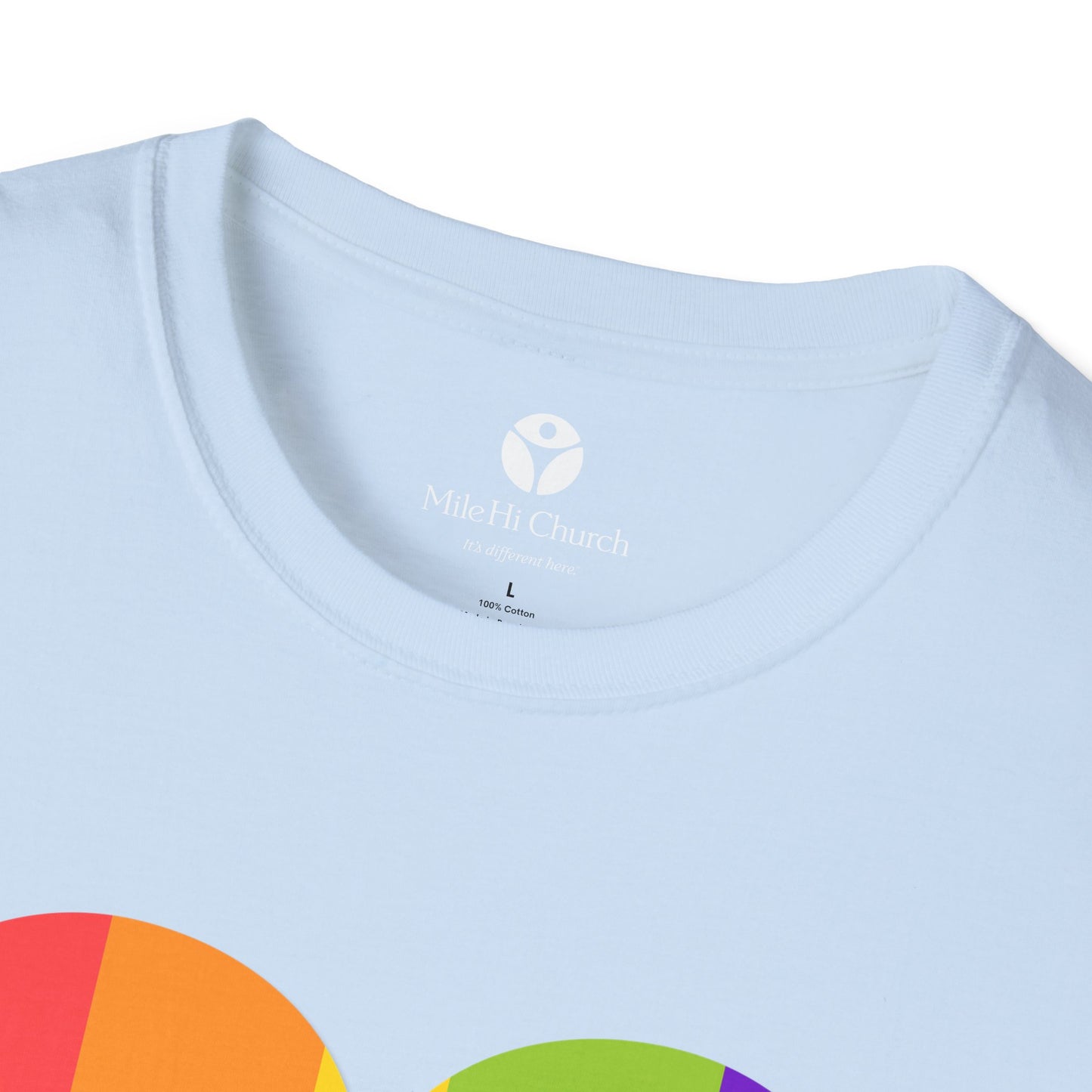 Pride Heart Unisex Softstyle T-Shirt - Celebrate Love and Equality